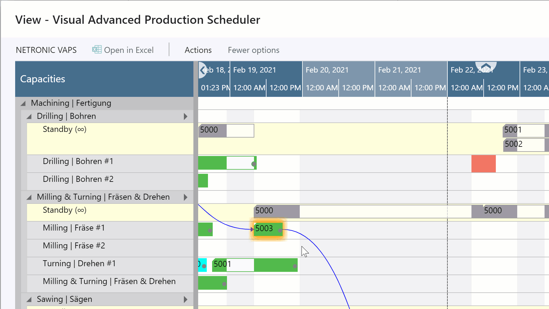 VAPS for 365 Business Central Visual Advanced Production Scheduler